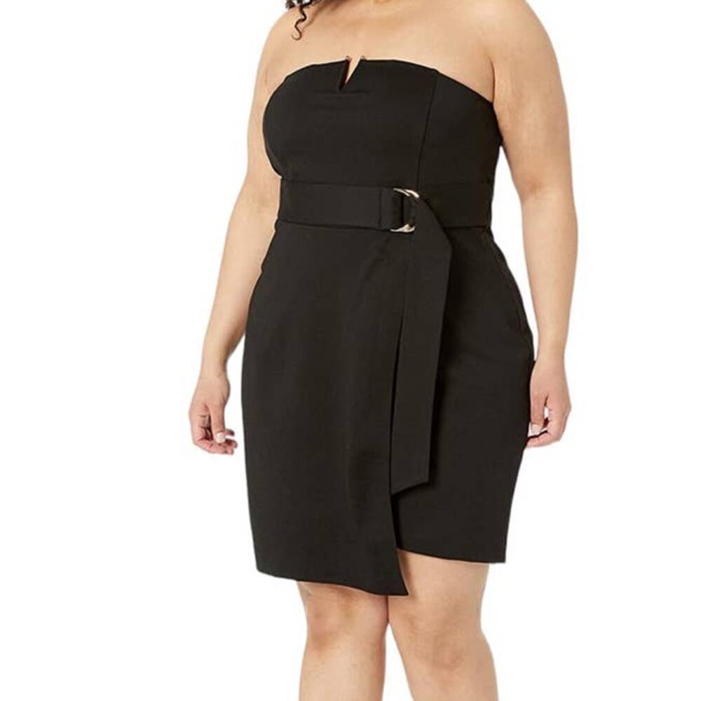 City Chic dress black strapless Night Fall
